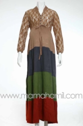 gamis hamil cantik brokat krem   GMS 84  large